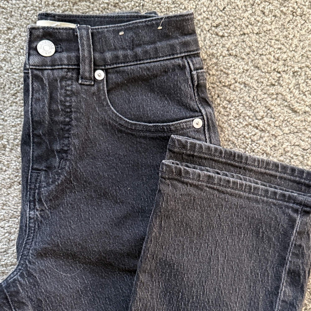 Madewell Women's Black 90’s Straight Leg Jeans 23 Petite